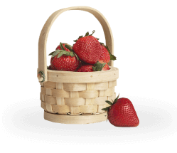 basket with strawberries